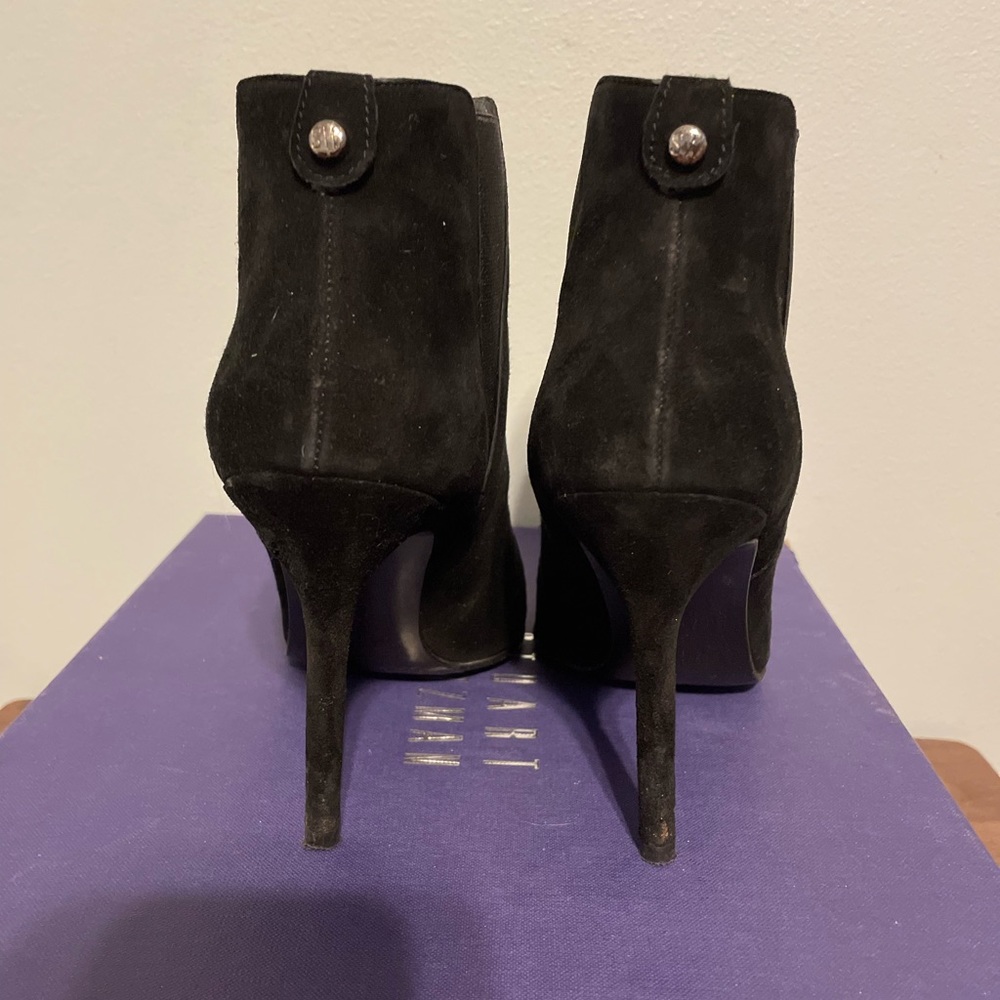 Stuart Weitzman Suede Pointed Toe Booties - image 2